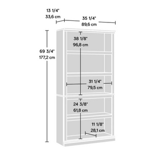 69.75" H x 35.75" W Standard Bookcase