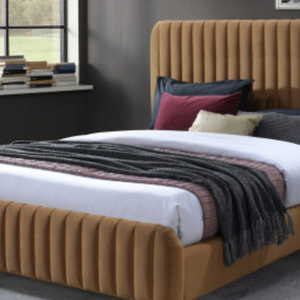King - Velvet Fabric Tufted Bed