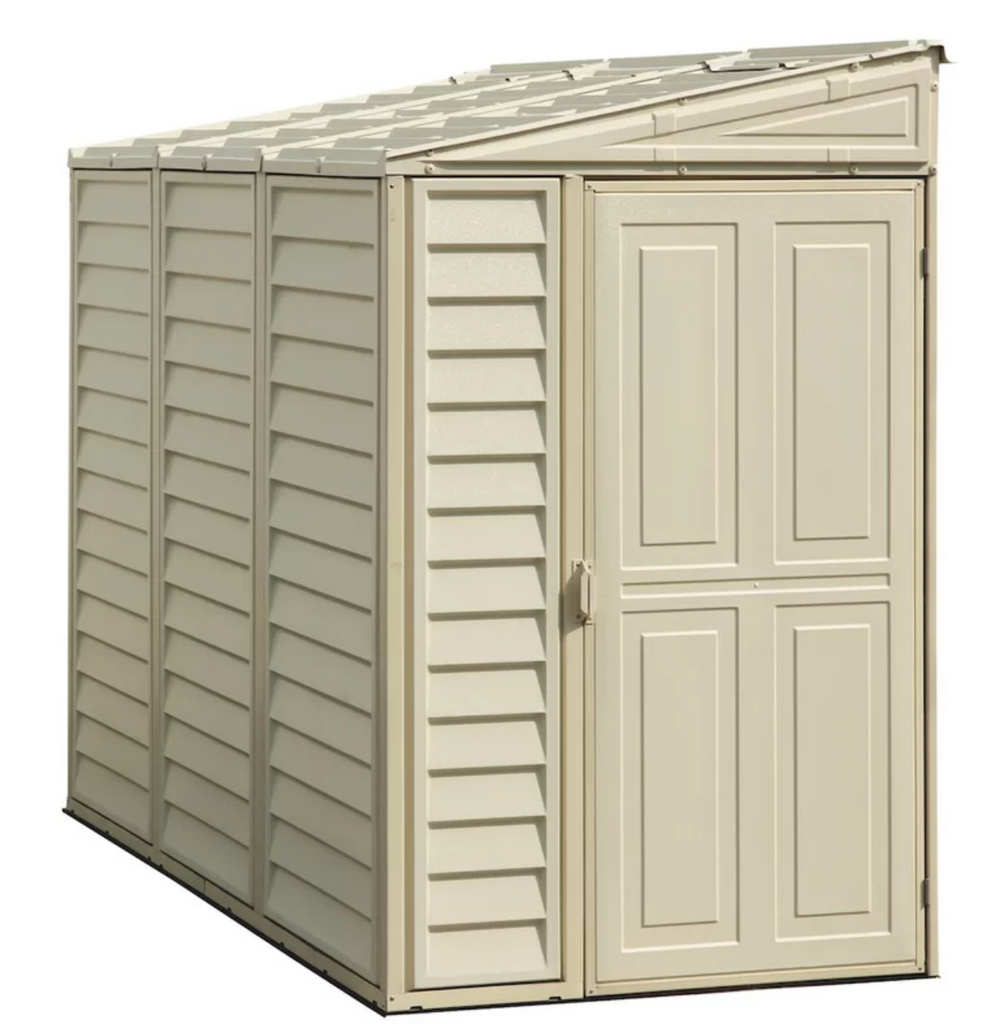 SideMate 4 ft. W x 8 ft. D Plastic Lean-To Storage Shed