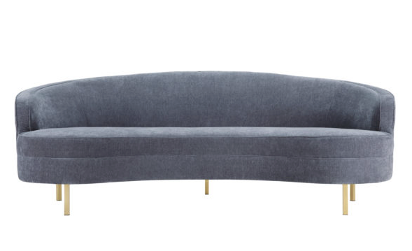 89'' Gray Round Sofa