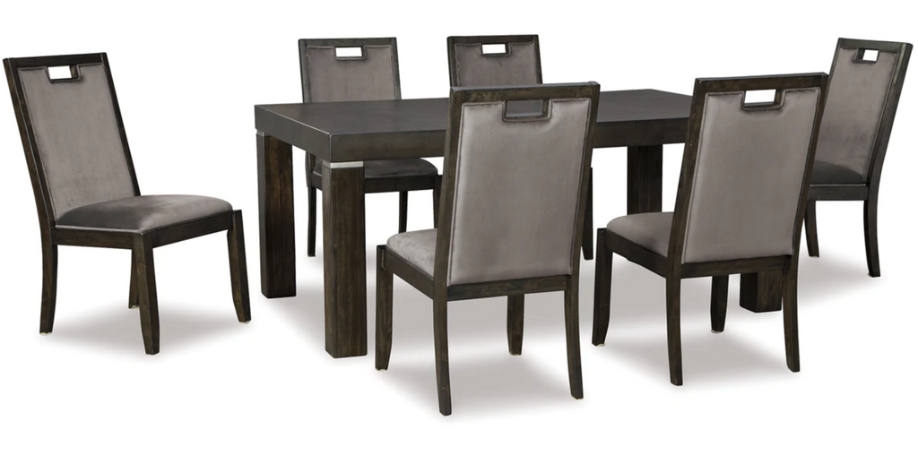 Extendable Dining Table with Six Chairs