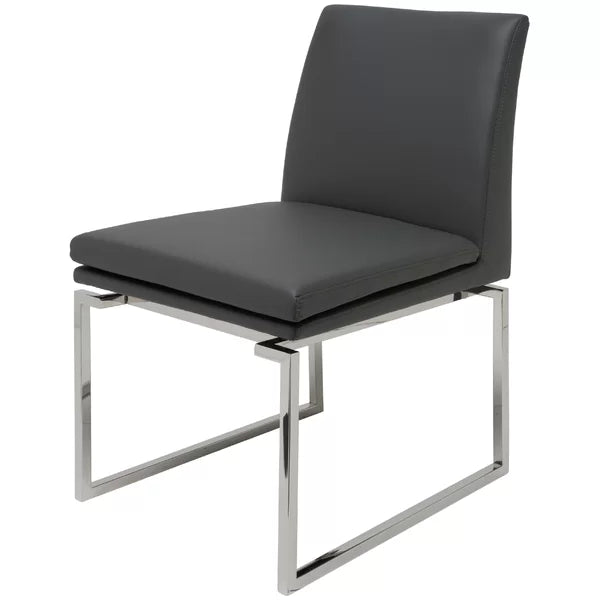 Solid Back Grey Dining Chair