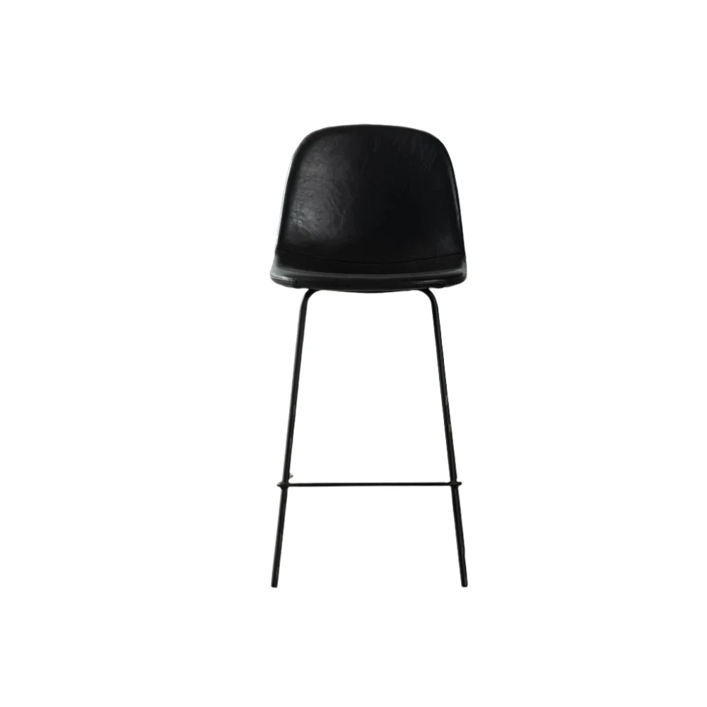 Black Leather Bar Stool