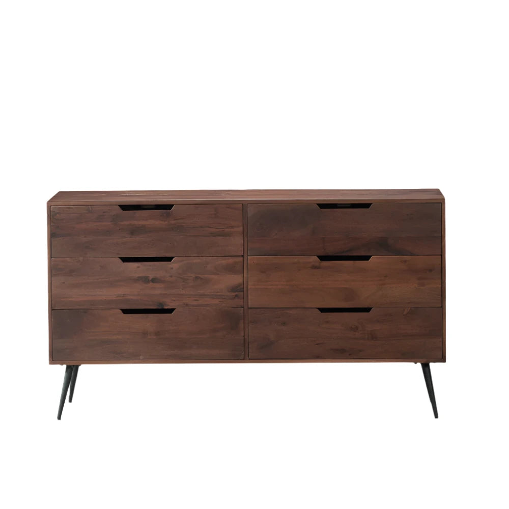 Commode 6 tiroirs en acacia