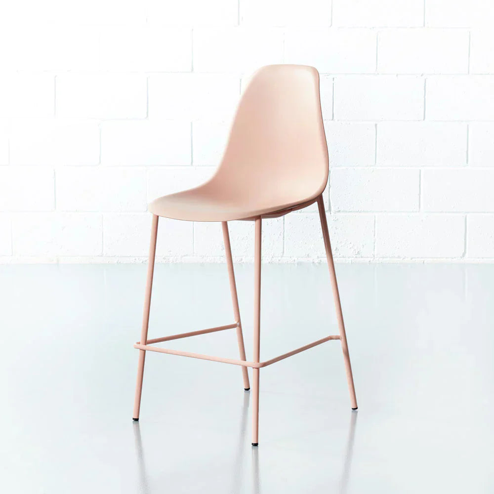 Ellen - Tabouret de comptoir rose
