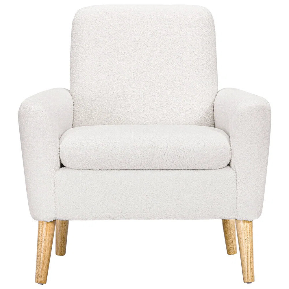 Teddy Fabric Fluffy Comfy Upholstered Faux Fur Armchair