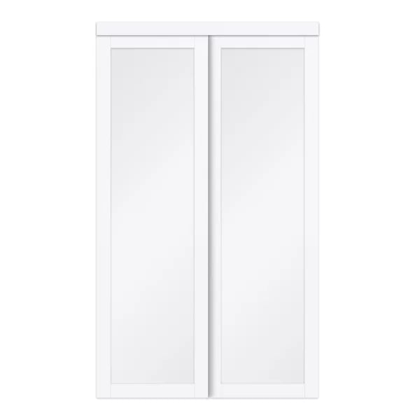 72" x 81" 1-Lite Glass Sliding Closet Doors