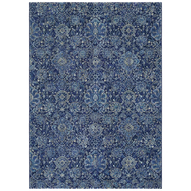 Rug - Floral Navy Sapphire Blue 9’2” x 12’5”