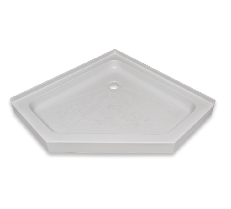 Valley Acrylic - Signature 48 Inch x 48 Inch Neo-Angle Acrylic Corner Shower Base - White