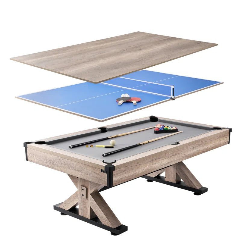 Table de billard multi-jeux avec niveleurs de pieds 7 pi.