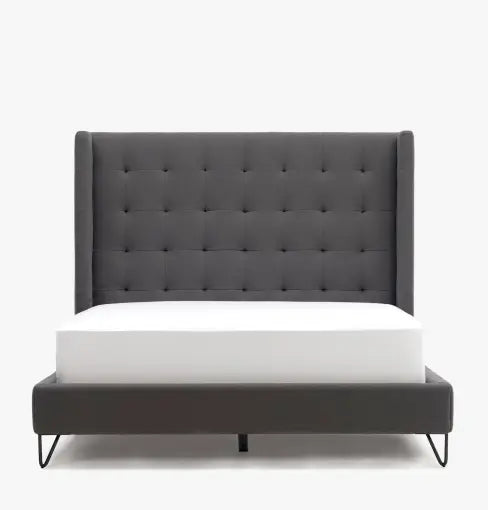 Venice Queen Bed Charcoal