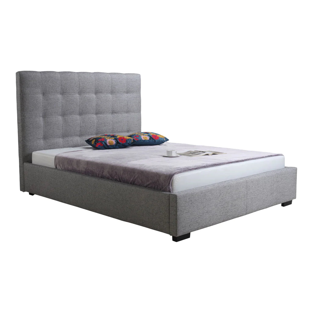 Storage King Bed - Light Grey
