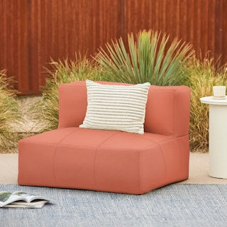 Module de chaise sans accoudoirs rouge safran