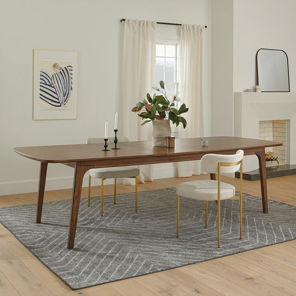 Walnut Dining Table for 10, Extendable