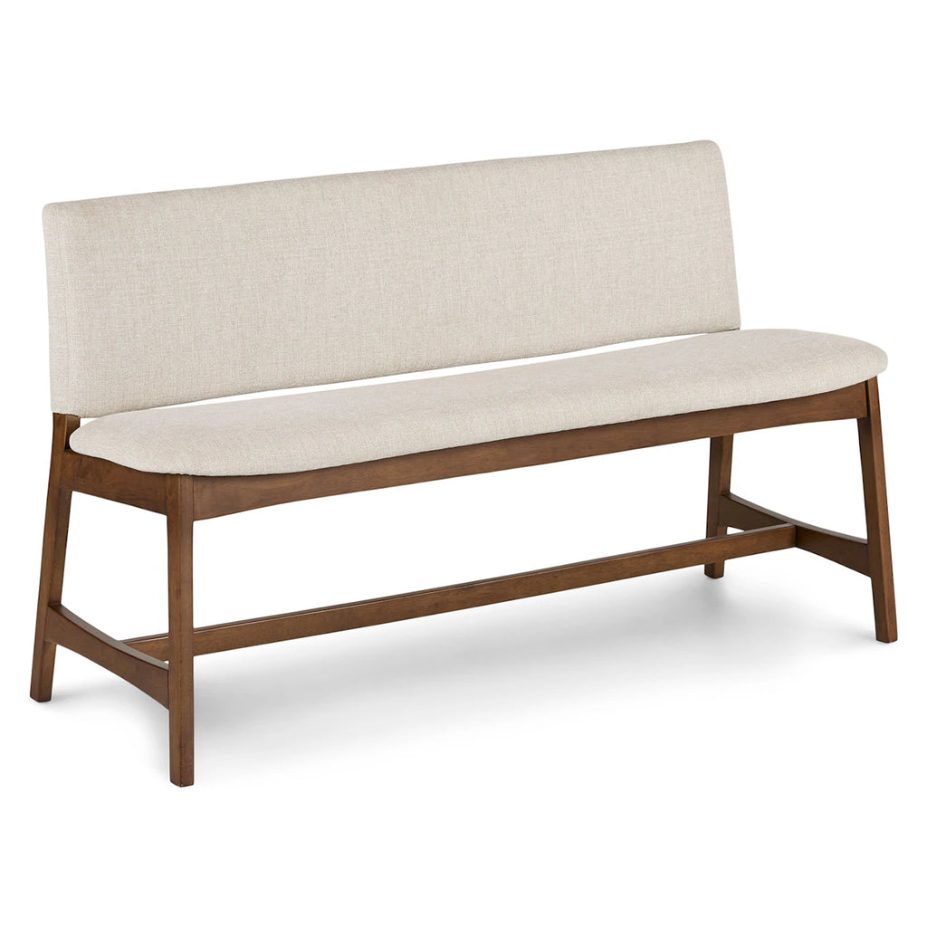 Bosh 51.5" Bench - Walnut and Chalk Gray