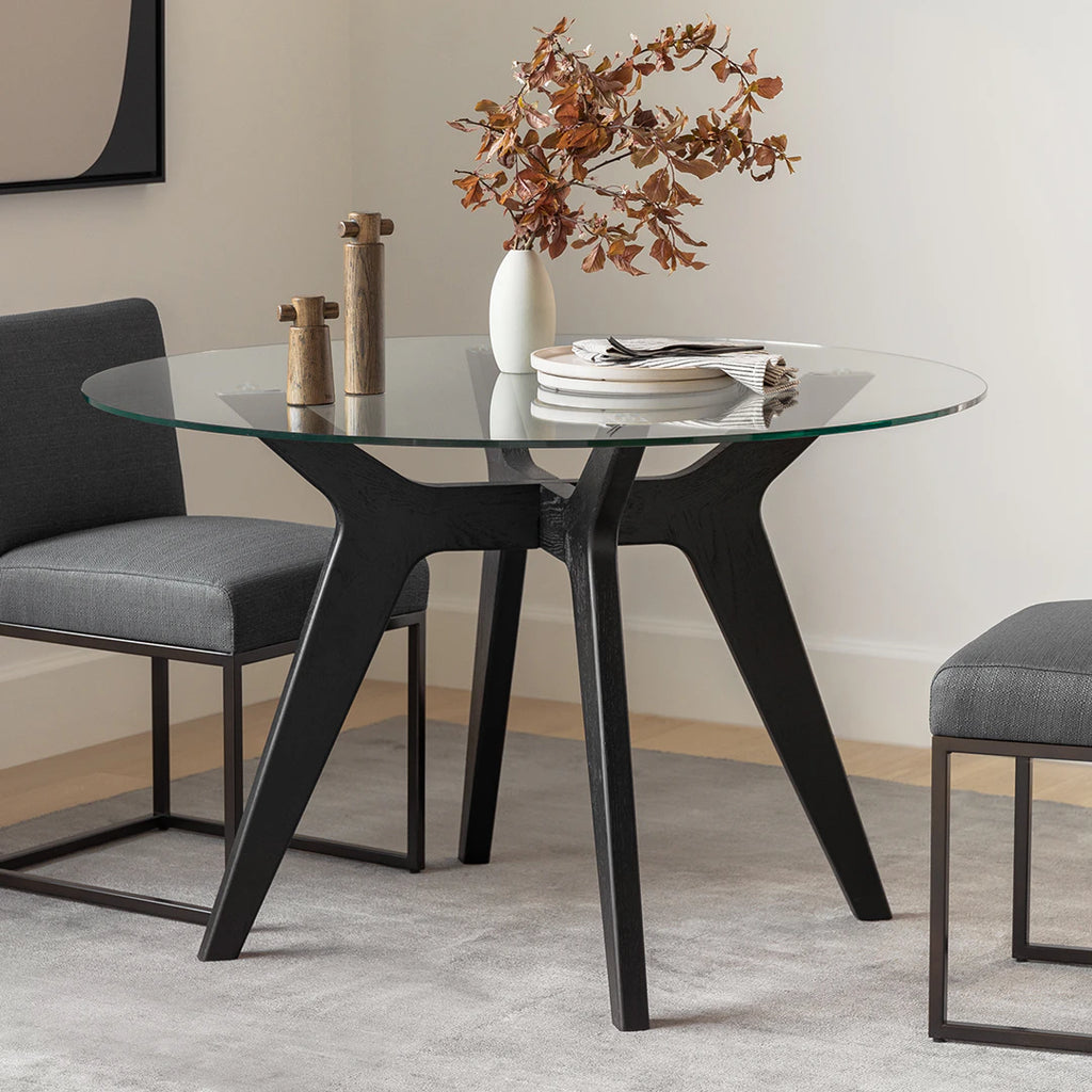 Black Round Dining Table