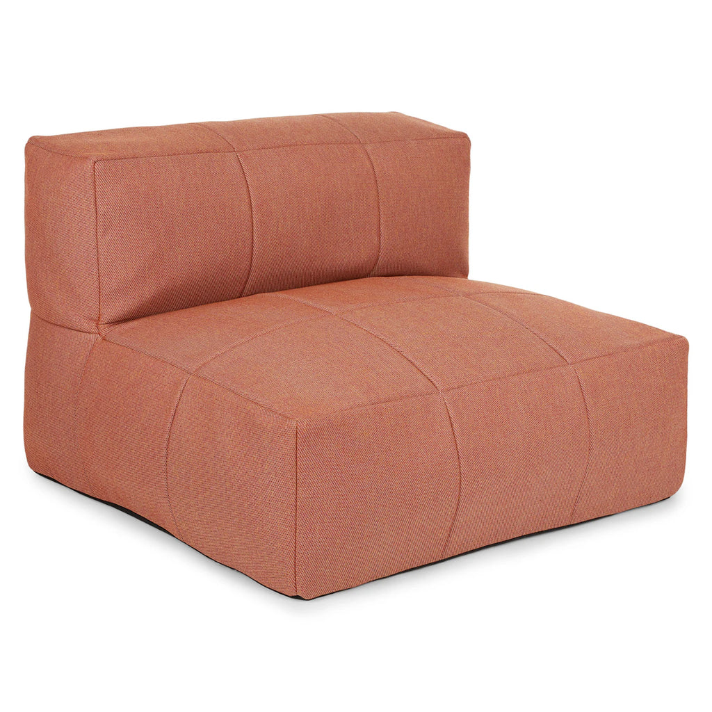 Module de chaise sans accoudoirs rouge safran