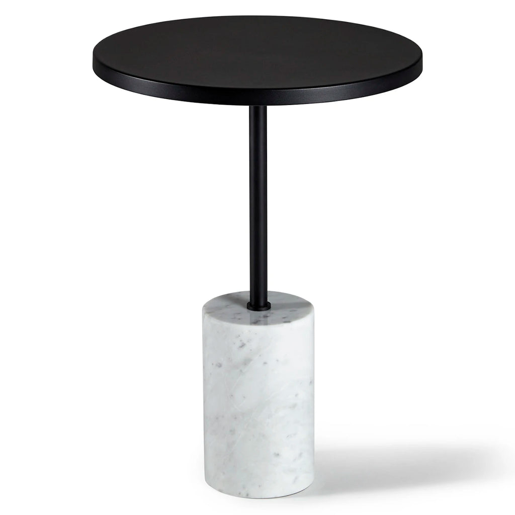 Narro Black and Marble Side Table Top