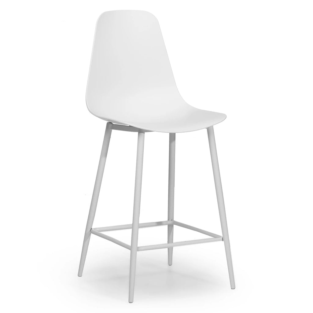 Tabouret de comptoir blanc pur