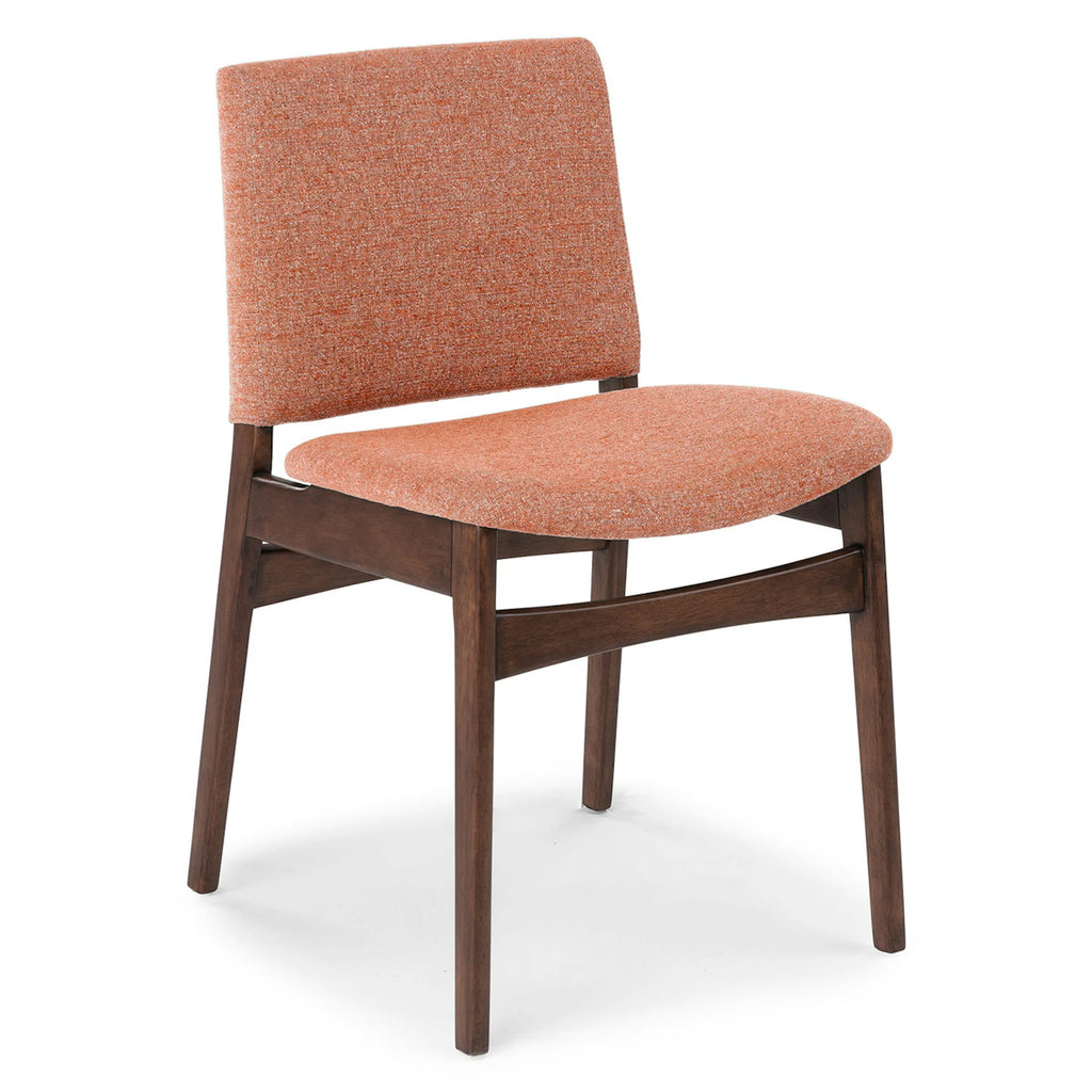 6 Chaises de Salle à Manger - Noyer et Orange Rose Musquée