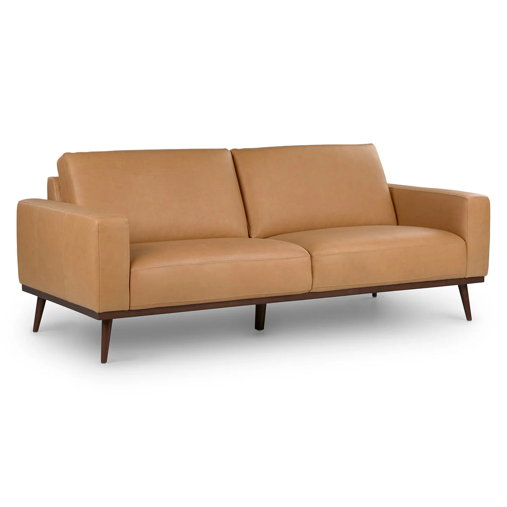 HUDSON - Leather Sofa - Charme Tan 84"