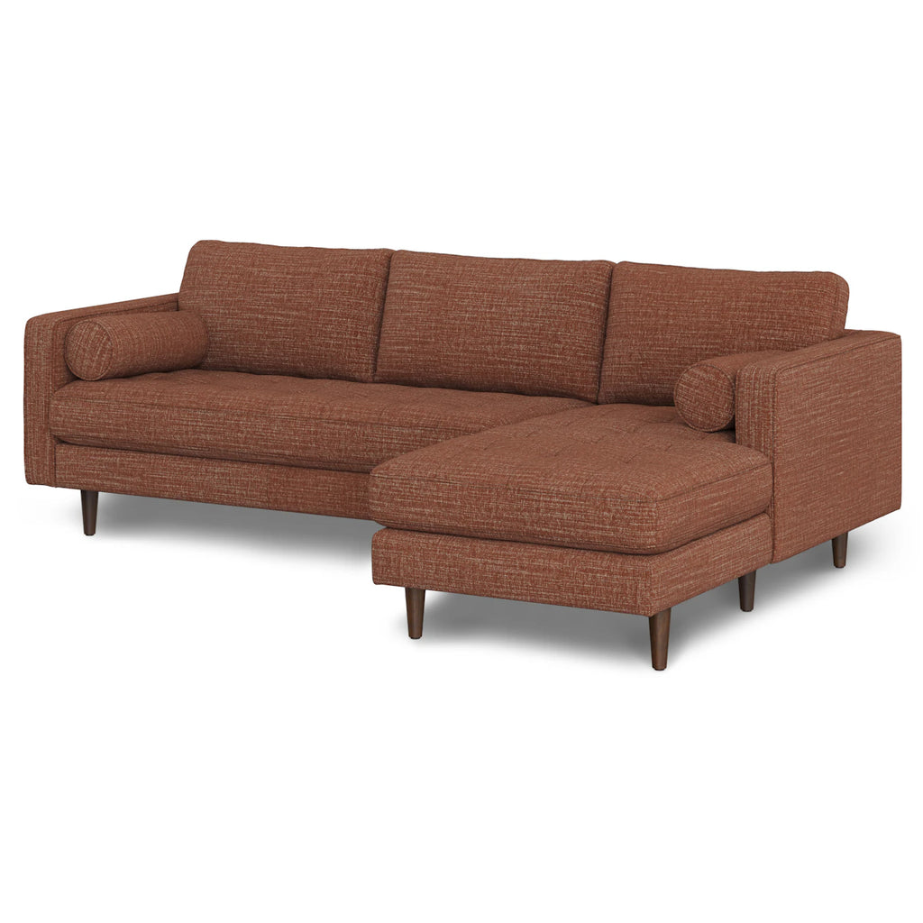Bennedict 100" Tufted Right Sectional - Napa Rust