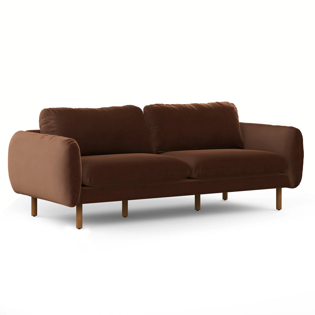 Harlow - Canapé en velours - Plush Pacific Brown 85.5"