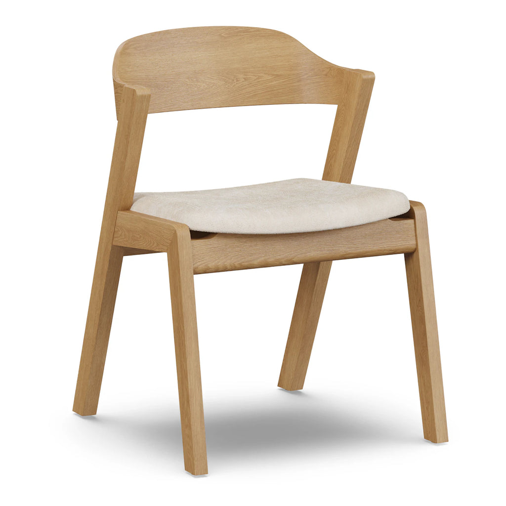 Mena dining chair - Oak and Bristol Ivory