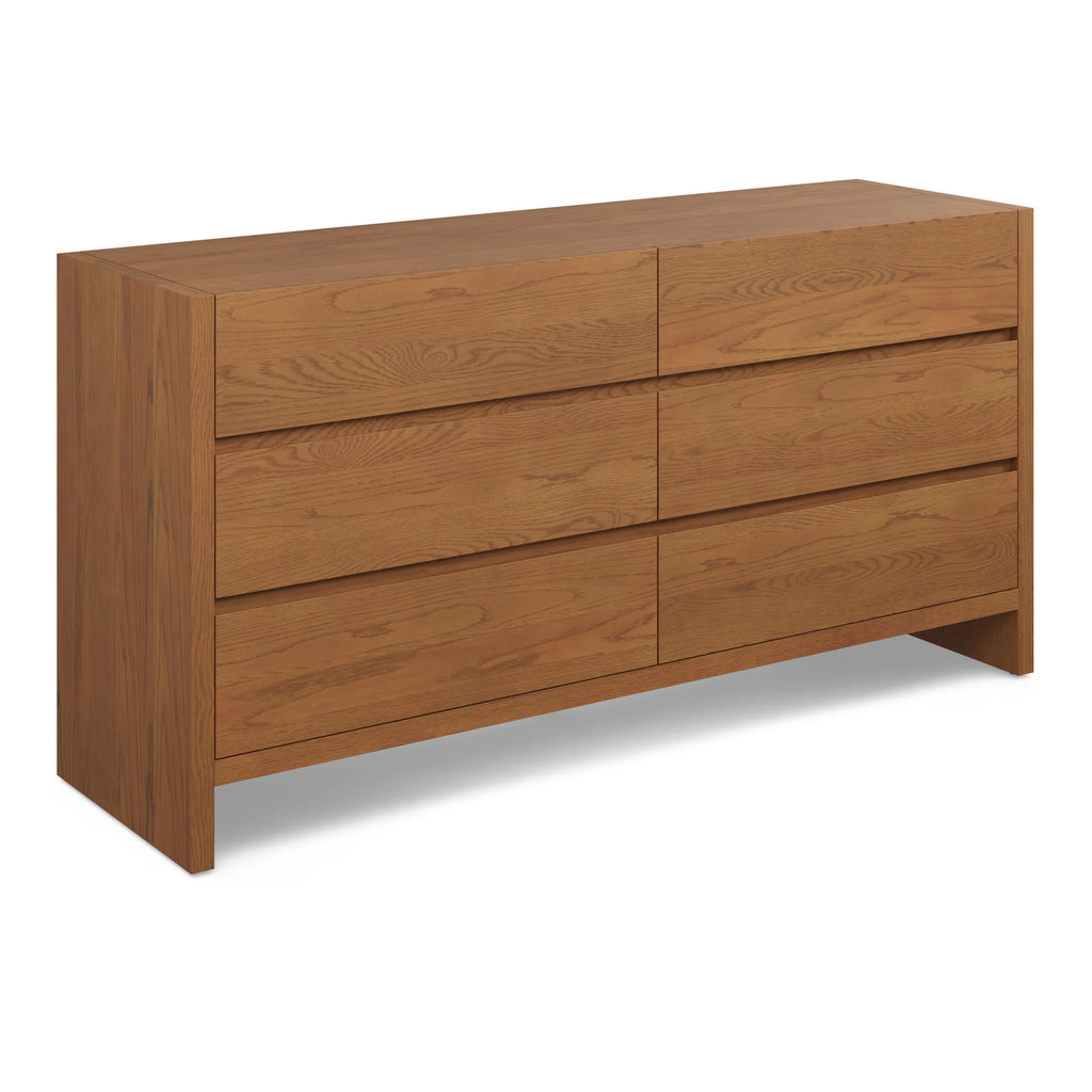 Edda – Commode double à 6 tiroirs – Chêne fumé