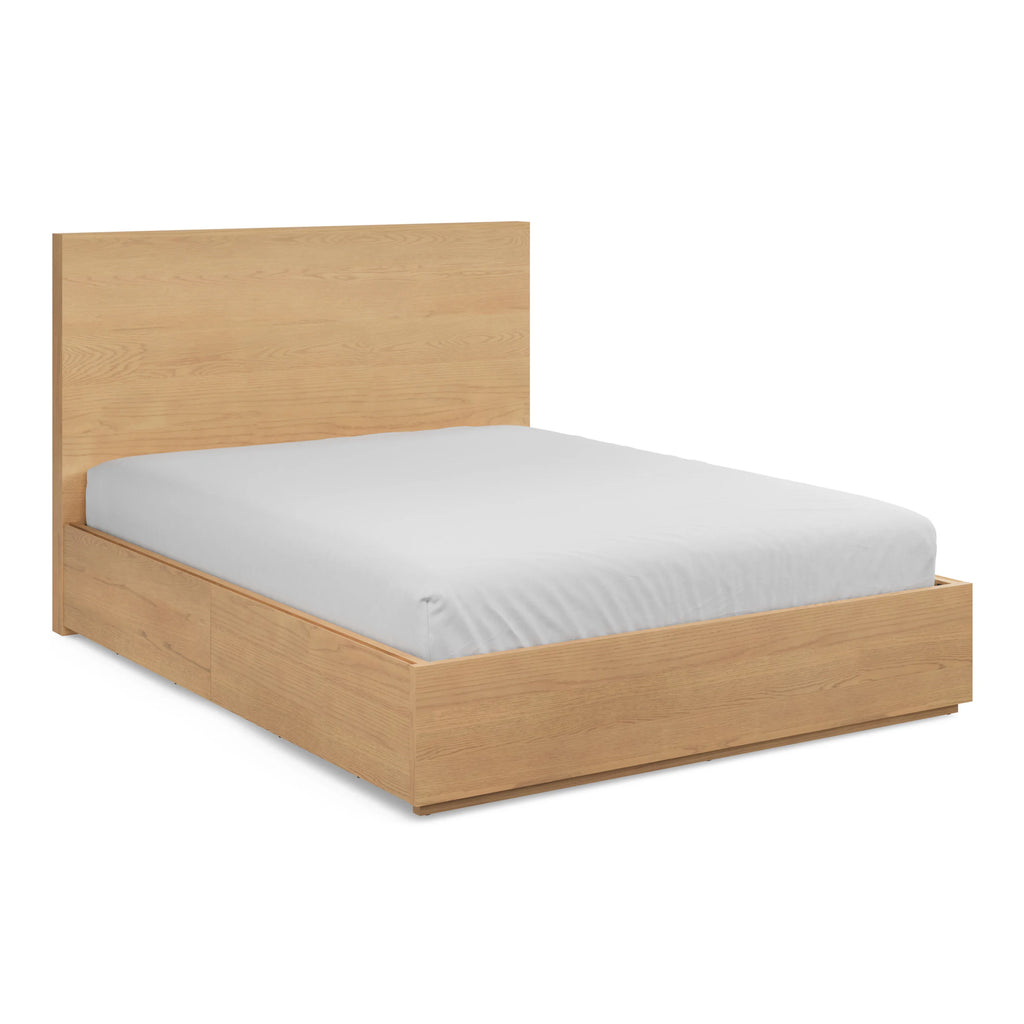 LODGE - Queen Storage Bed - White Oak