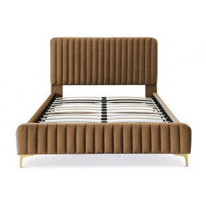 King - Velvet Fabric Tufted Bed