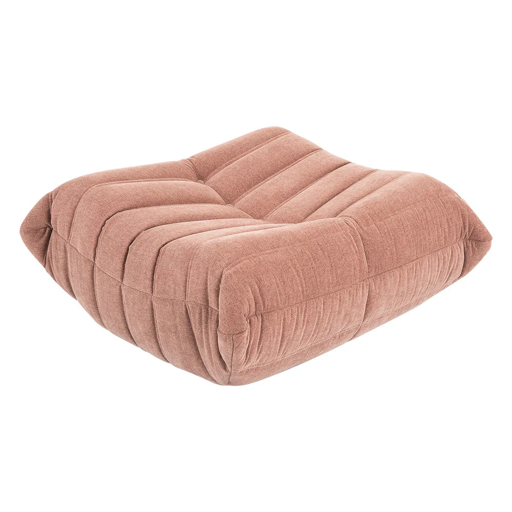 Kabine - Pouf en tissu rose