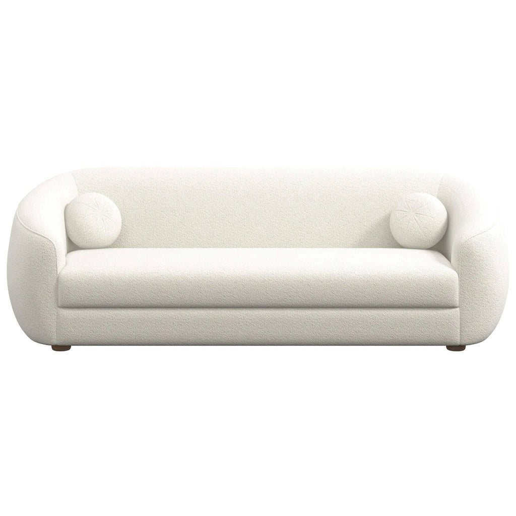 86.6" Japandi Style Boucle Fabric Sofa