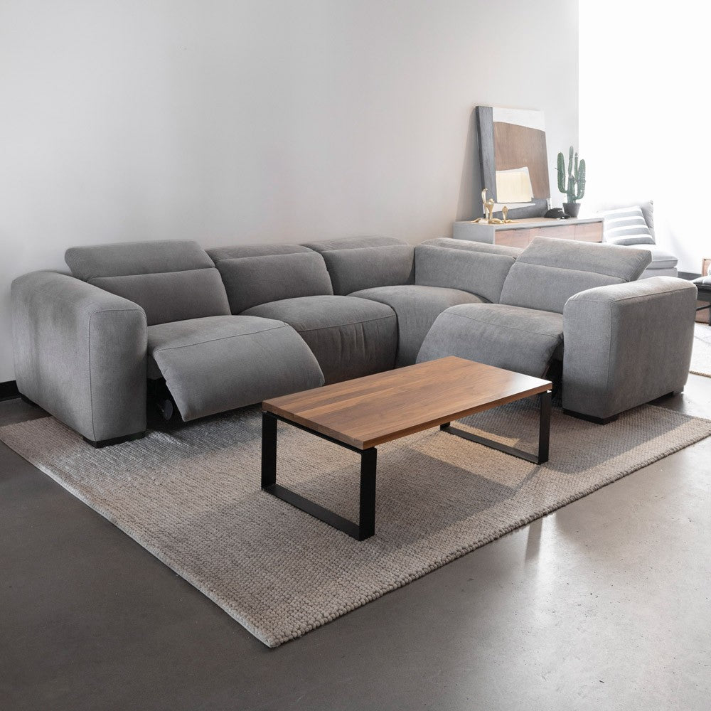 Grey Recliner Sectional