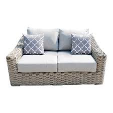 Teva Tulum Outdoor Patio Love two seaters. Light grey.