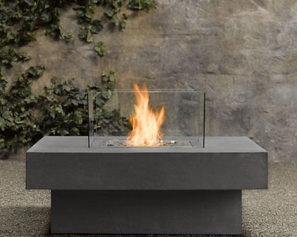 Concrete propane fire table - SQUARE