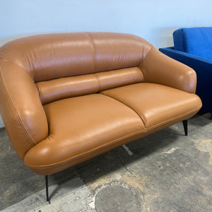 Genuine Leather Loveseat - MADE IN ITALY